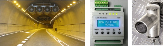 Sensor medidor luminancia ( luminancímetros ) en tuneles LUM420 y LUT9.