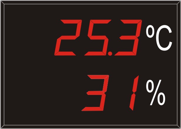 Visualizador Display TFT Temperatura y Humedad segun RITE.