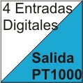 4 entradas digitales, 1 salida PT1000