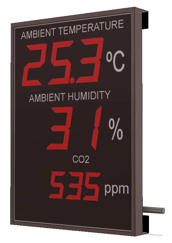 Large temperature , humidity and CO2 swimming pool display meter