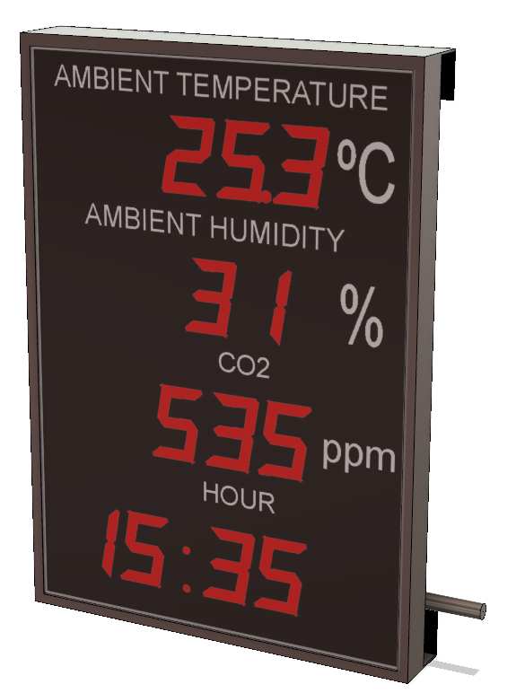 Large temperature , humidity and clock swimming pool display meter