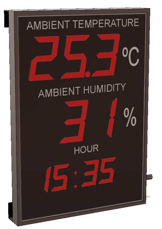 Large temperature , humidity and clock swimming pool display meter
