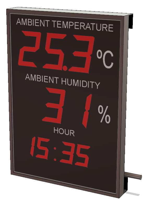 Large temperature , humidity and clock swimming pool display meter