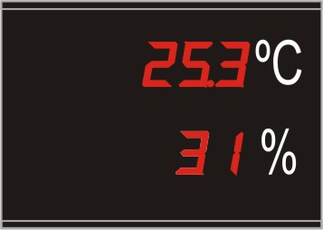 Visualizador Display TFT Temperatura y Humedad segun RITE.